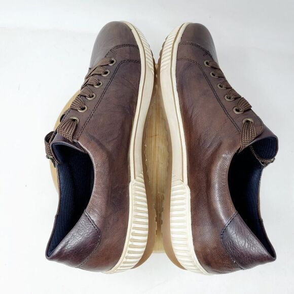 Remonte Shoes Womens 41 Maditta Brown Leather Zip Oxford Comfort Sneaker - Picture 9 of 12
